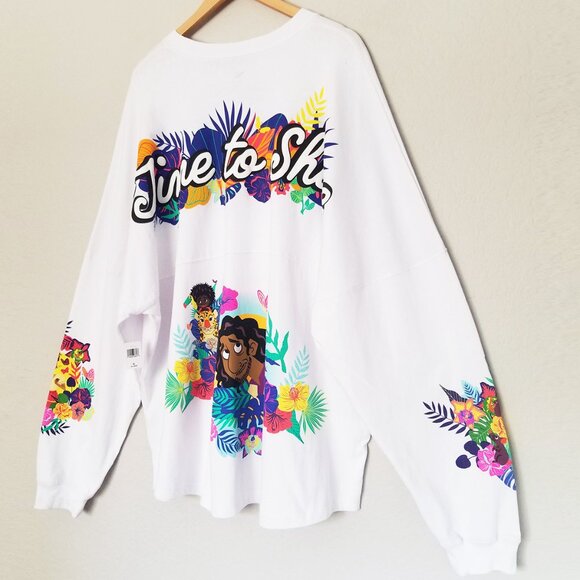 NEW Disney Encanto Spirit Jersey Time to Shine Graphic Unisex Top Plus 3XL White - Picture 15 of 16